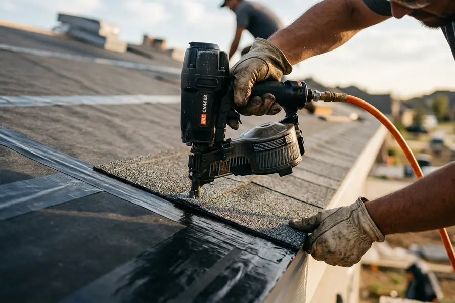 Beardman Building Services roofer sealing a fortified roof deck in Bowling Green